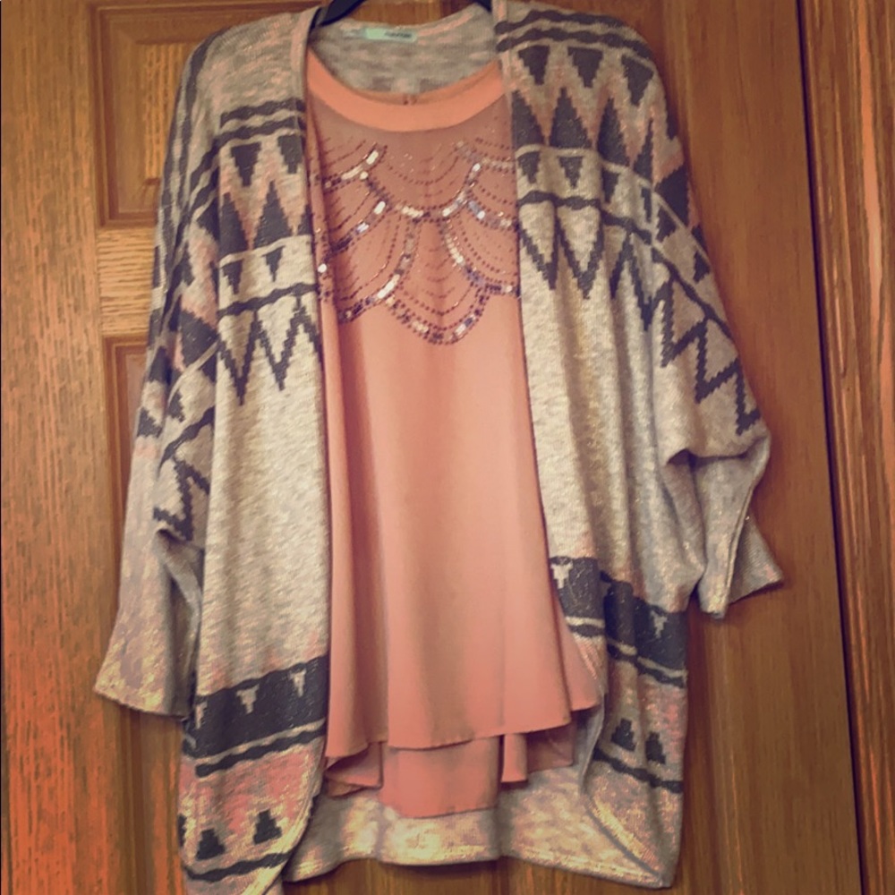 sweater with sparkle threading